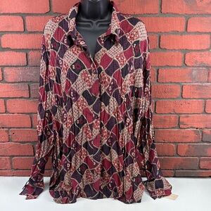 Apostrophe Long Sleeve Button-Down Shirt – Women's 20/22W – NWT‎